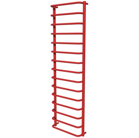 Червона рушникосушка Modern 15 RAL3020 драбинка 1550x482, red