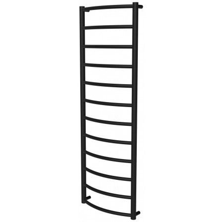 Чорна рушникосушилка Classic 12 RAL9005 драбинка 1250x432, black