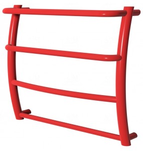 Червона рушникосушилка Breeze 4 RAL3020 драбинка 450x532, red