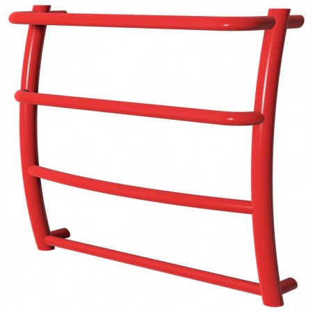 Червона рушникосушилка Breeze 4 RAL3020 драбинка 450x532, red