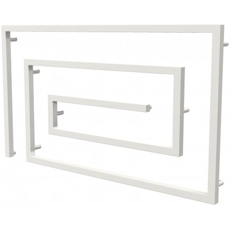 Сушарка для рушників Cyclone 10 біла RAL9016 змійка 670x1200, white