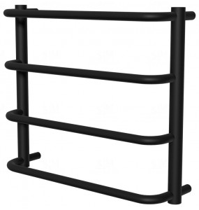Чорна рушникосушка Modern 4 RAL9005 драбинка 450x532, black