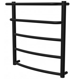 Сушарка для рушників Grosse 5 чорна RAL9005 драбинка 550x532, black