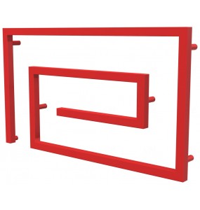 Червона сушарка для рушників Cyclone 8 RAL3020 змійка 510x900, red