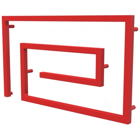 Червона сушарка для рушників Cyclone 8 RAL3020 змійка 510x900, red