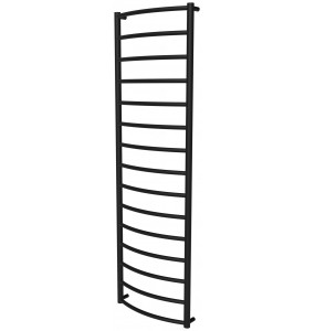 Чорна сушарка для рушників Classic 15 RAL9005 драбинка 1550x482, black