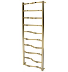 Золота сушка для рушників Lagoon 10 драбинка 1050x432, gold