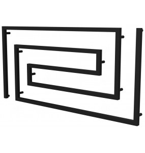 Чорна сушарка для рушників Phyton 11 RAL9005 змійка 670x1400, black
