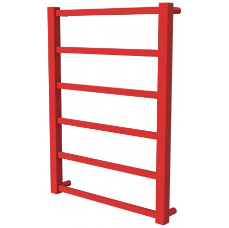 Рушникосушилка Quatro 6 червона RAL3020 драбинка 650x480, red