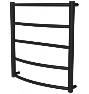 Сушка для рушників Classic 5 чорна RAL9005 драбинка 550x532, black