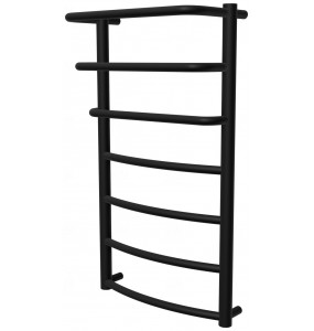 Чорна сушарка для рушників Grosse 7 RAL9005 драбинка 750x432, black
