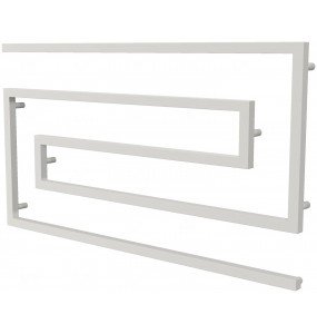 Біла сушарка для рушників Phyton 9 RAL9016 змійка 670x1200, white
