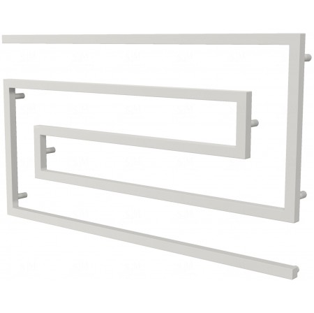 Біла сушарка для рушників Phyton 9 RAL9016 змійка 670x1200, white