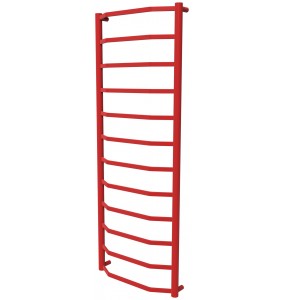 Рушникосушка Luxe 12 червона RAL3020 драбинка 1250x482, red