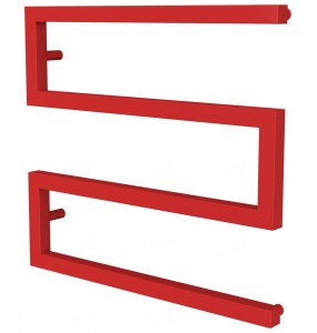 Червона рушникосушка Ultra 3 RAL3020 змійка 530x550, red