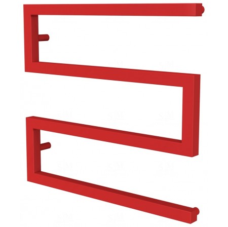 Червона рушникосушка Ultra 3 RAL3020 змійка 530x550, red