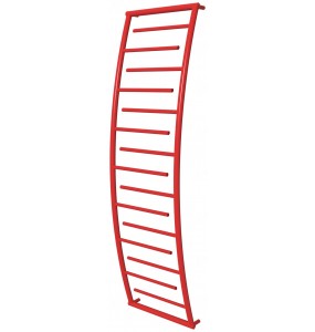 Червона рушникосушилка Atlantica 15 RAL3020 драбинка 1650x482, red