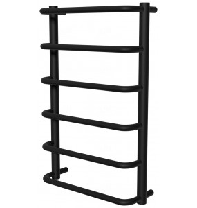 Рушникосушка Modern 6 чорна RAL9005 драбинка 650x432, black