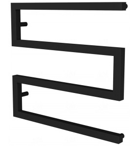 Чорна сушка для рушників Ultra 3 RAL9005 змійка 530x550, black