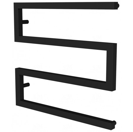 Чорна сушка для рушників Ultra 3 RAL9005 змійка 530x550, black