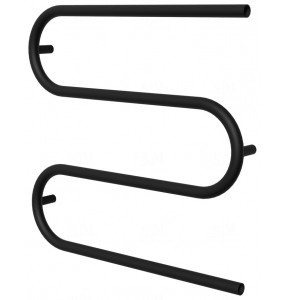Рушникосушка Змійка 3 чорна RAL9005 575x600, black