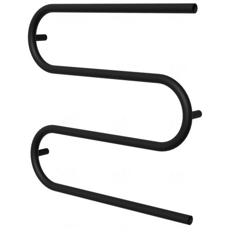 Рушникосушка Змійка 3 чорна RAL9005 575x600, black