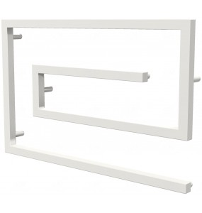 Біла рушникосушка Cyclone 7 RAL9016 змійка 510x800, white