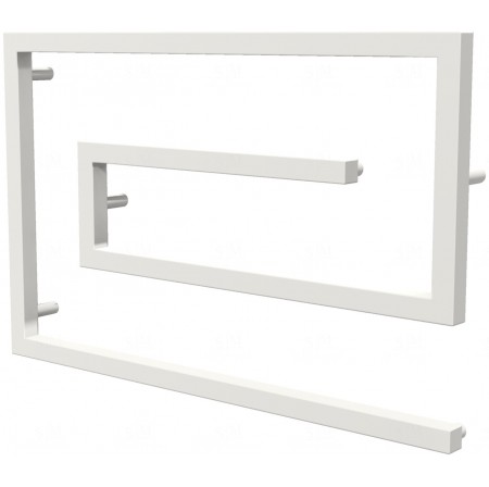 Біла рушникосушка Cyclone 7 RAL9016 змійка 510x800, white