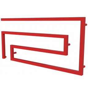 Червона рушникосушка Phyton 8 RAL3020 змійка 510x1100, red