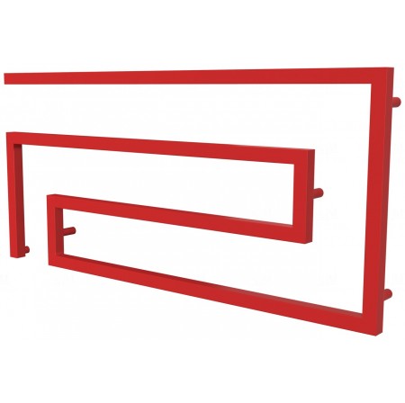Червона рушникосушка Phyton 8 RAL3020 змійка 510x1100, red