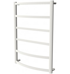 Біла рушникосушка Elite 6 RAL9016 драбинка 650x482, white