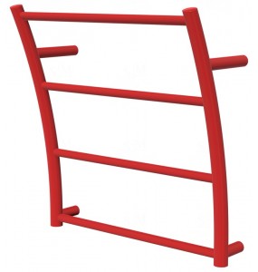 Рушникосушка Wave 4 червона RAL3020 драбинка 440x425, red