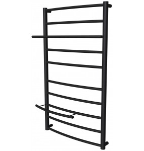 Чорна рушникосушилка Safo 12 RAL9005 драбинка 1100x482, black