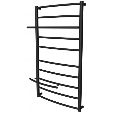 Чорна рушникосушилка Safo 12 RAL9005 драбинка 1100x482, black