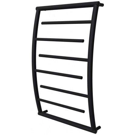 Рушникосушка Atlantica 6 чорна RAL9005 драбинка 750x532, black