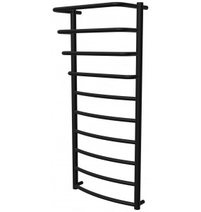 Чорна рушникосушка Grosse 10 RAL9005 драбинка 1050x482, black