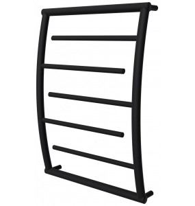 Чорна сушарка для рушників Atlantica 5 RAL9005 драбинка 650x532, black