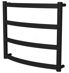 Рушникосушка Maxima 4 чорна RAL9005 драбинка 450x532, black