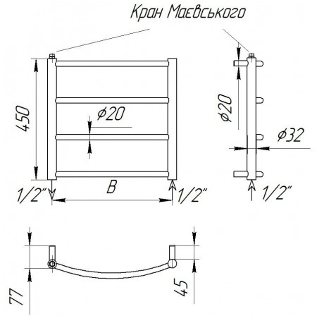 Рушникосушка Classic 4 450x532