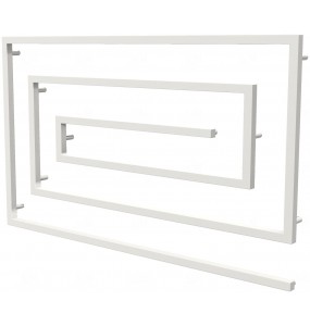 Біла рушникосушка Cyclone 11 RAL9016 змійка 830x1400, white