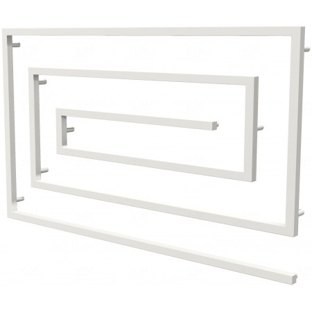 Біла рушникосушка Cyclone 11 RAL9016 змійка 830x1400, white