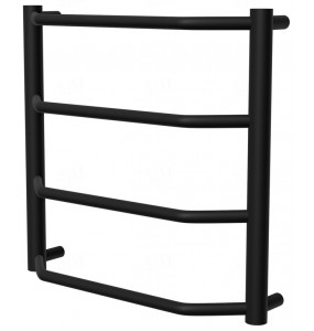 Чорна рушникосушка Standart 4 RAL9005 драбинка 450x482, black