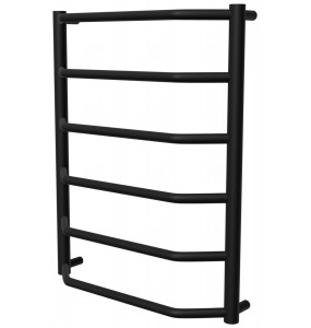 Чорна рушникосушка Standart 6 RAL9005 драбинка 650x532, black