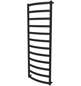 Рушникосушка Maxima 12 чорна RAL9005 драбинка 1250x482, black