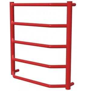 Червона рушникосушка Standart 5 RAL3020 драбинка 550x532, red
