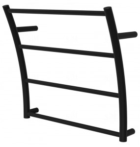 Чорна сушарка для рушників Wave 4 RAL9005 драбинка 440x475, black