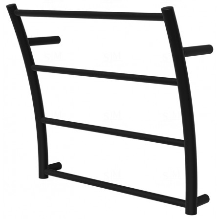 Чорна сушарка для рушників Wave 4 RAL9005 драбинка 440x475, black