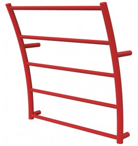 Червона рушникосушка Wave 5 RAL3020 драбинка 540x525, red