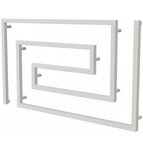 Біла сушка для рушників Phyton 11 RAL9016 змійка 670x1200, white