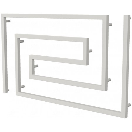 Біла сушка для рушників Phyton 11 RAL9016 змійка 670x1200, white